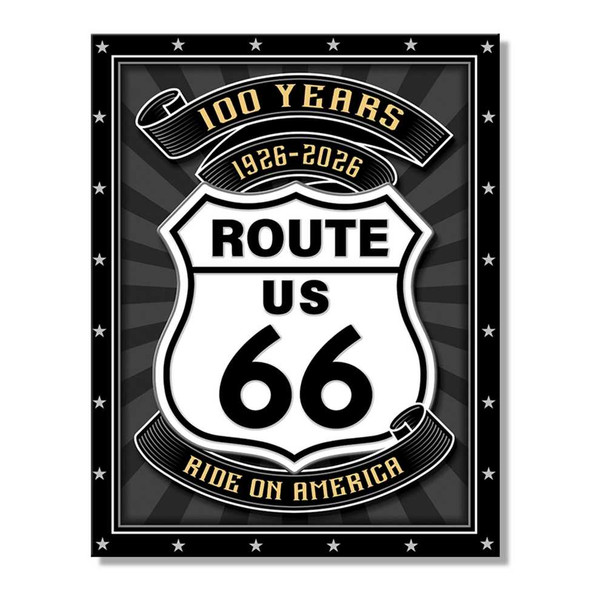 Route 66 100 Years Tin Sign