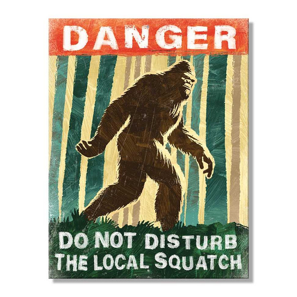 Danger Squatch Tin Sign