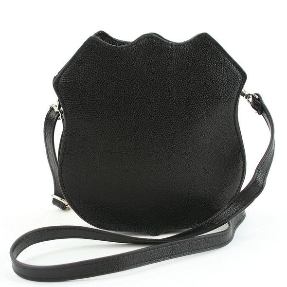Black Route 66 Vinyl Cross Body Bag