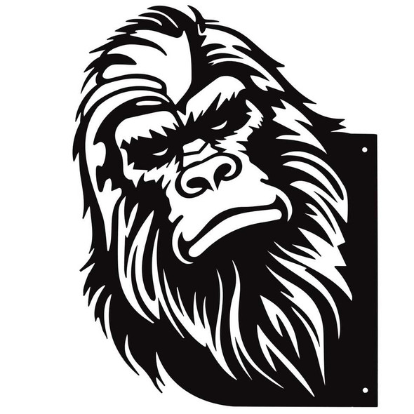 Peeking Bigfoot Metal Outdoor Art