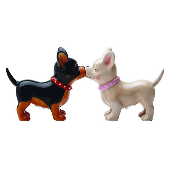 Pucker Up Pups Salt and Pepper Shaker Set