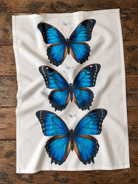  Blue Morpho Butterfly Tea Towel