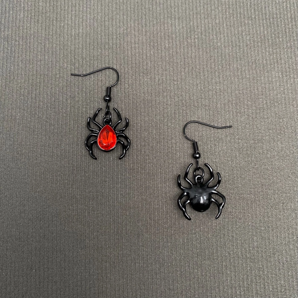 Gothic Spider Dangle Earrings