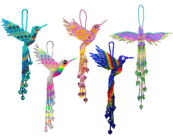 Beaded Hummingbird Seed Bead Ornament