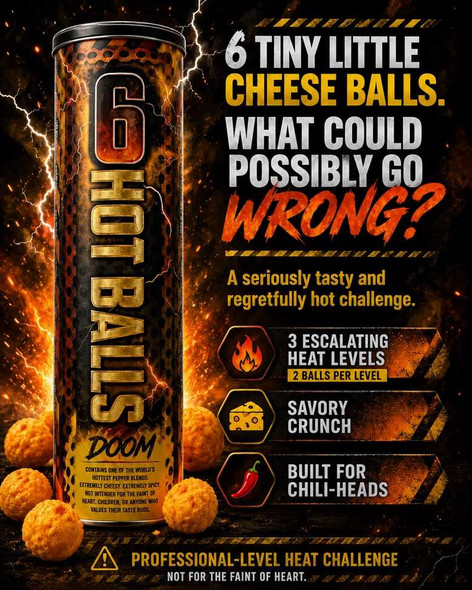  6 Hot Balls Cheesy Challenge