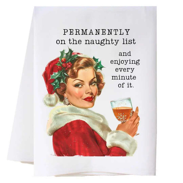  Naughty List Diva Kitchen Towel