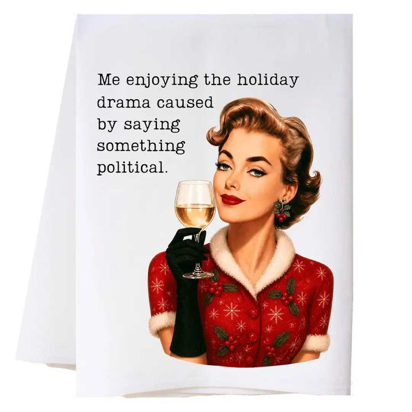 Holiday Drama Diva Kitchen Towel