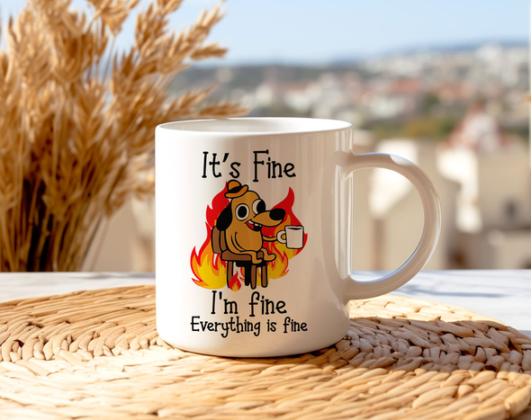 I'm Fine Dog Mug
