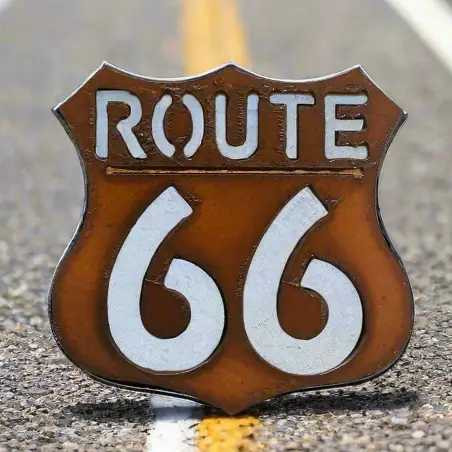  Rust Iron Route 66 Magnet