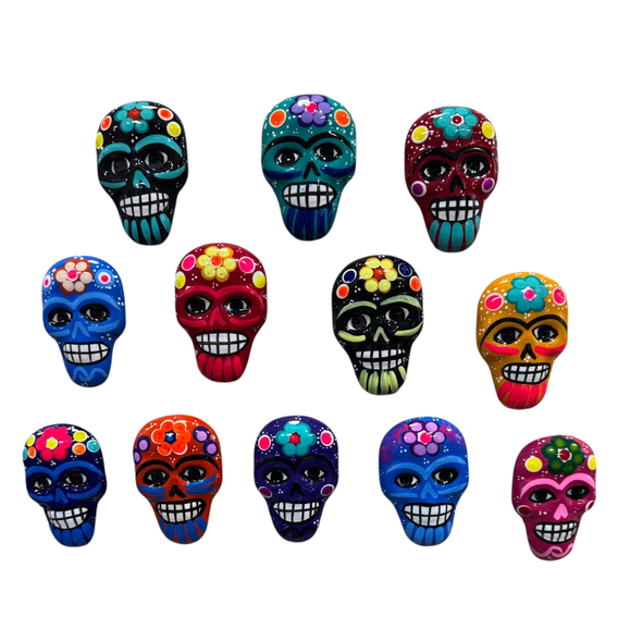 Hand Painted Talavera Sugar Skull Magnet