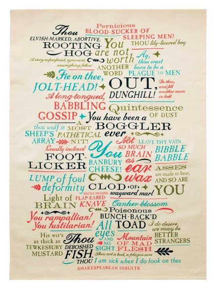  Shakespearean Insults Towel