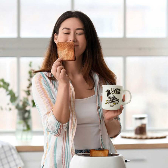  I Love Carbs Pigeon Mug