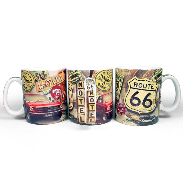 Real Time Products Route 66 Garage Collage Mug