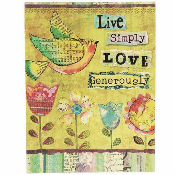 Ganz Live Simply Wood Plaque