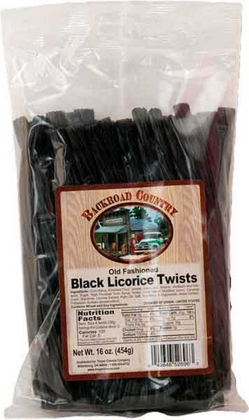 Backroad Country Old Fashioned Black Licorice Twists