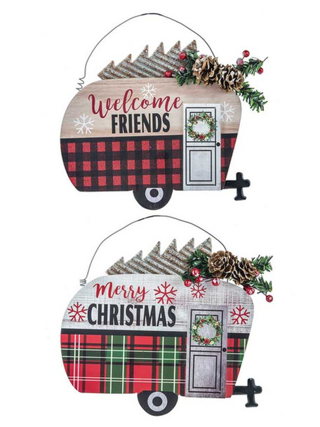 Ganz Christmas Camper Wall Plaque