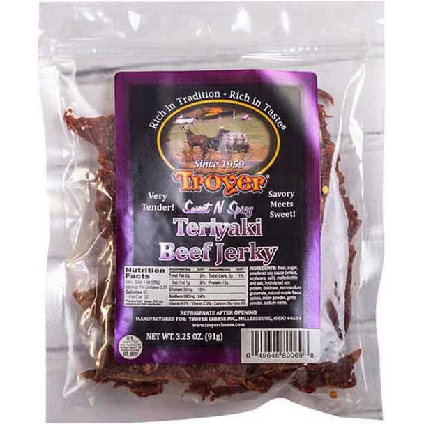 Troyer Cheese Company Jerky Spicy Teriyaki 3.25 oz