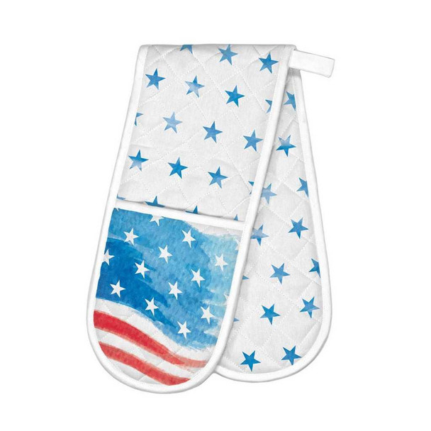 Michel Design Works Red White And Blue Double Oven Glove by Michel Design Works
