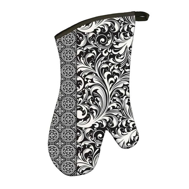 Michel Design Works Black Florentine Oven Mitt by Michel Design Works