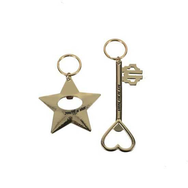 Dennis East International Heart Star Bottle Opener Keychain