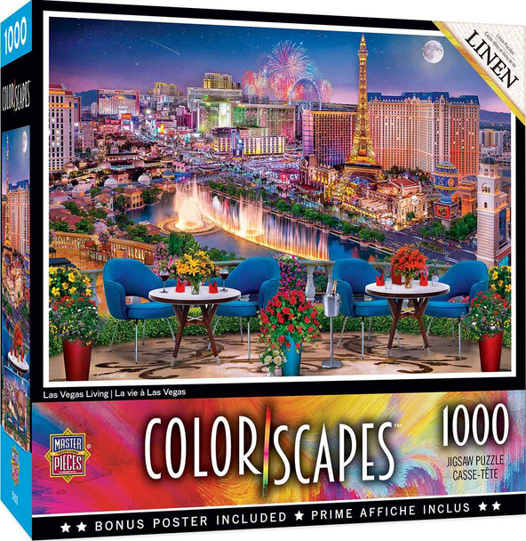 MasterPieces Colorscapes - Las Vegas Living - 1000 Piece Linen Jigsaw Puzzle