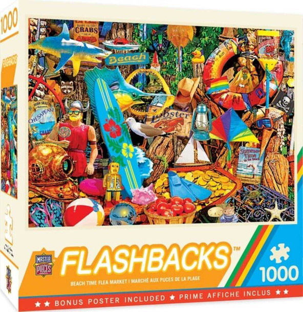 MasterPieces Flashbacks - Beach Time Flea Market 1000 Piece Jigsaw Puzzle