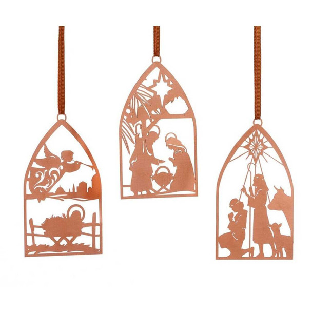 Giftcraft Metal Nativity Ornament
