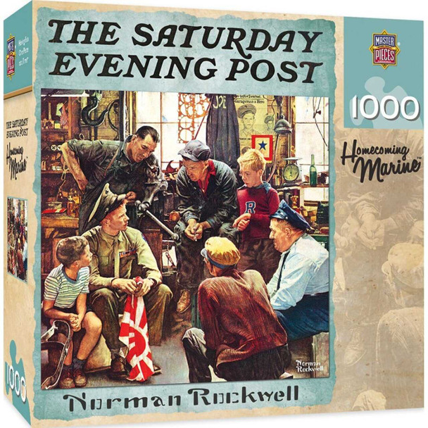 MasterPieces Saturday Evening Post - Homecoming Marine 1000 Piece Jigsaw Puzzle by Norman Rockwell