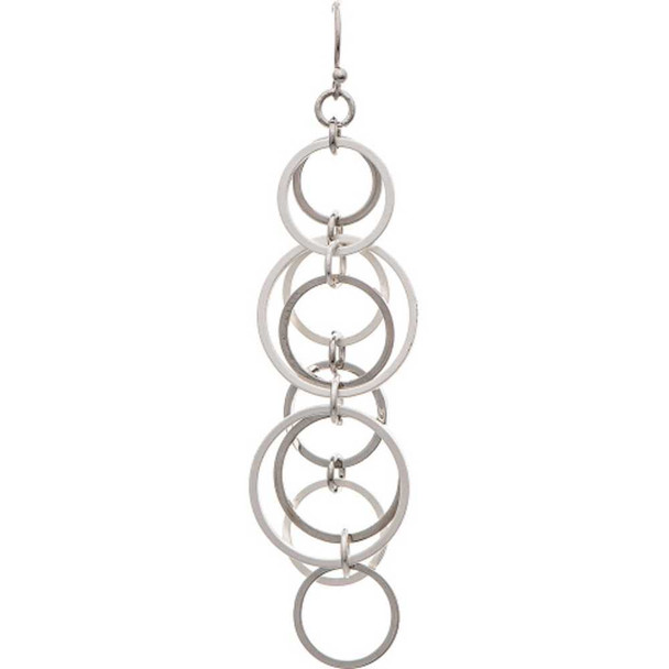 Rain Jewelry Collection Chain Of Silver Hoops Earrings