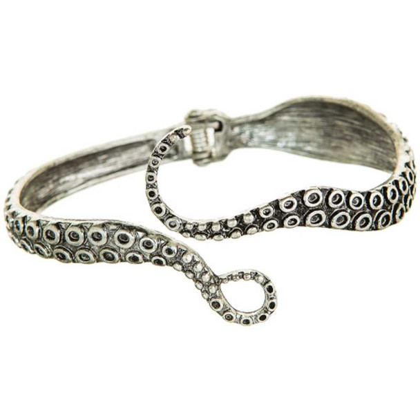 Rain Jewelry Collection Silver Octopus Hinged Cuff Bracelet