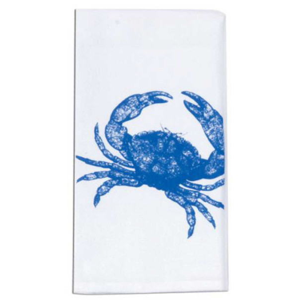 Kay Dee Designs Blue Crab Print Embroidered Flour Sack Towel