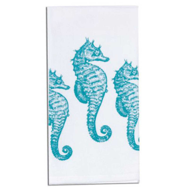 Kay Dee Designs Seahorse Print Embroidered Flour Sack Towel