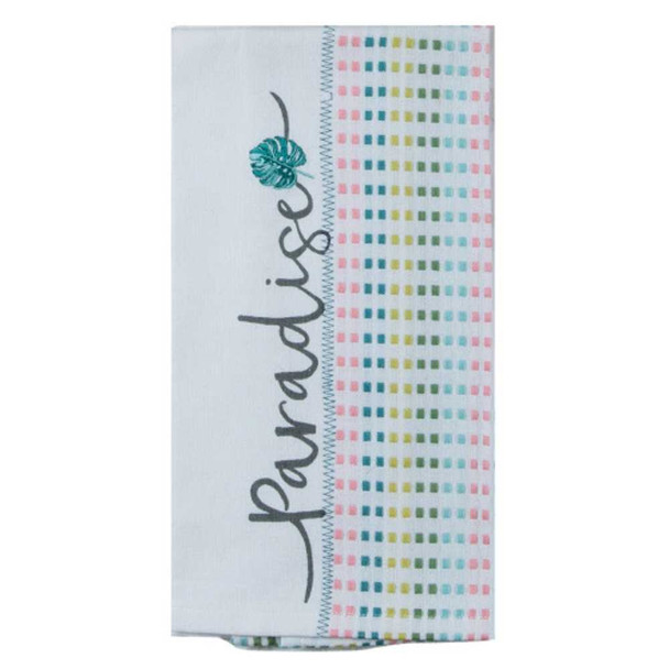 Kay Dee Designs Paradise Two Tone Embroidered Tea Towel