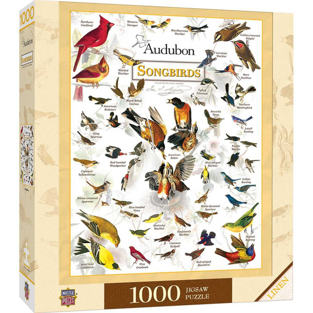 MasterPieces Poster Art - Audubon Songbirds - 1000 Piece Jigsaw Puzzle