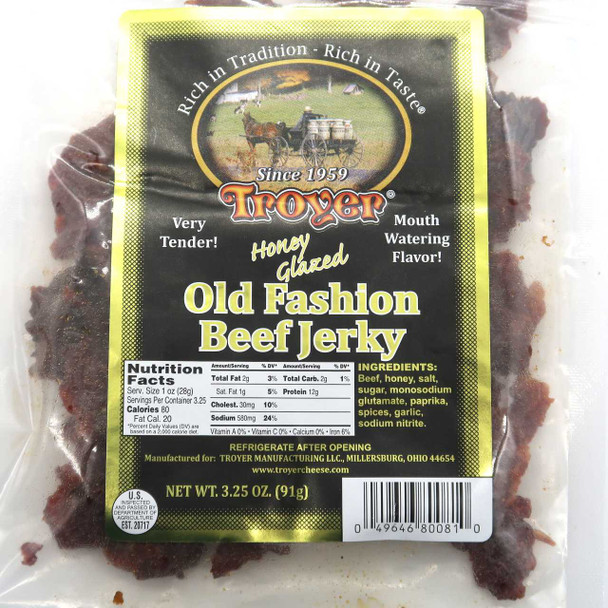 Troyer Cheese Company Honey Glazed Beef Jerky 3.25 oz