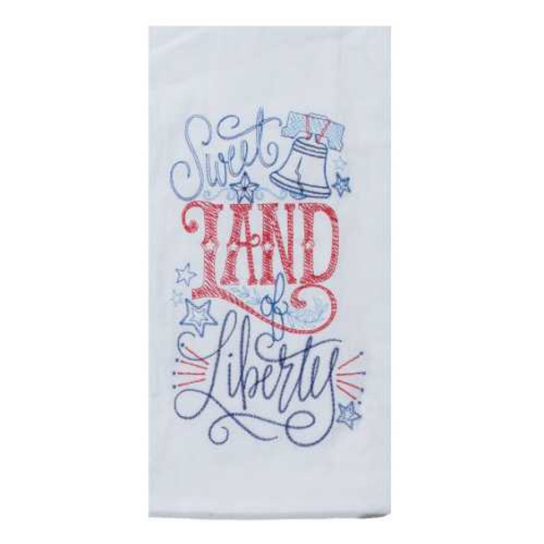 Kay Dee Designs Land of Liberty Embroidered Flour Sack Towel