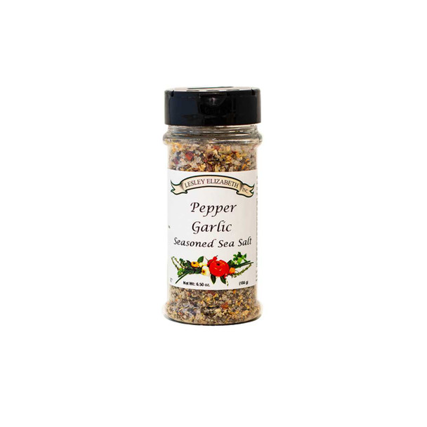 Lesley Elizabeth Pepper And Garlic Seasoned Sea Salt