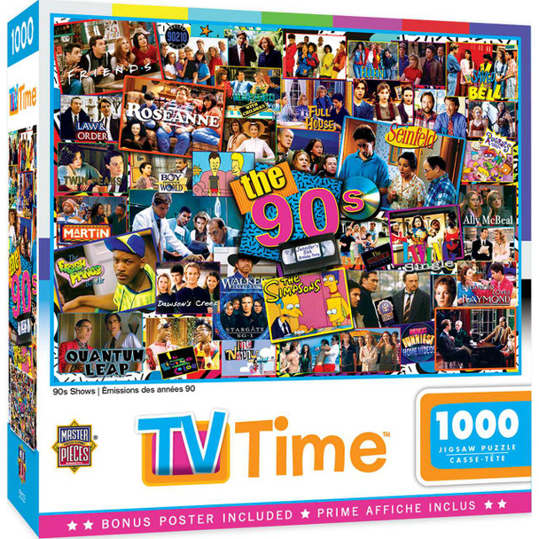 MasterPieces TV Time - 90s Shows 1000pc Puzzle