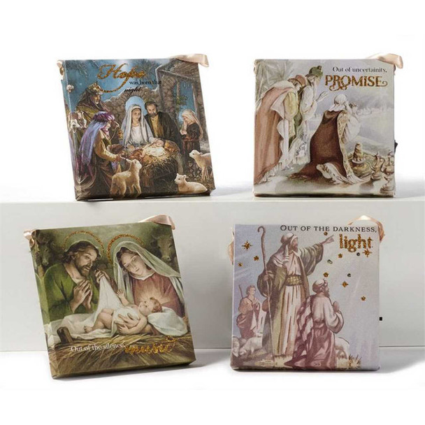 Giftcraft LED Nativity Canvas Ornament