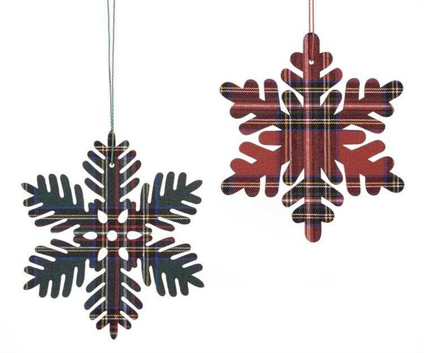 Giftcraft Green or Red Snowflake Ornament