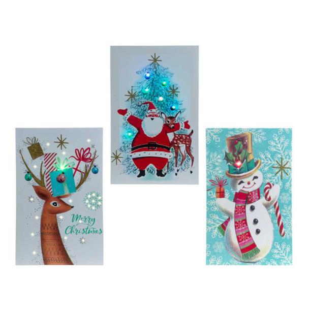 Ganz LED Colorful Christmas Wall Decor with Easel