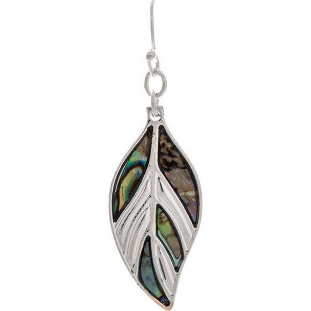 Rain Jewelry Collection Abalone Veined Leaf Earring