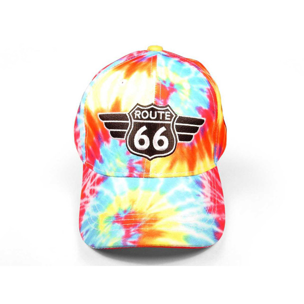 Real Time Products Route 66 Rainbow Tie Dye Hat