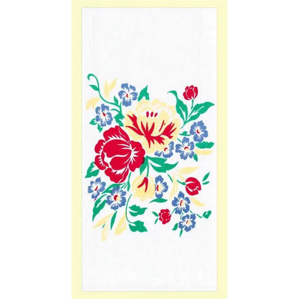 Red and White Kitchen Company Country Garden Flowers Retro Flour Sack Towel
