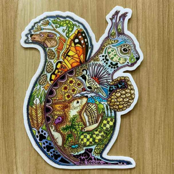 EarthArt International Colorful Squirrel Sticker