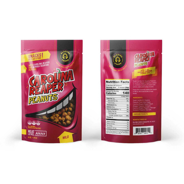 Blazing Foods Carolina Reaper Peanuts 6 oz