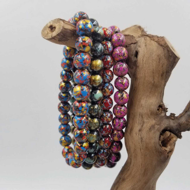 Chakra Jewelry Oil Painting Gallstone Beaded Bracelet