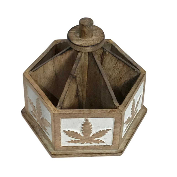 Wilco Home Cannabis Design Spinning Desk Organizer