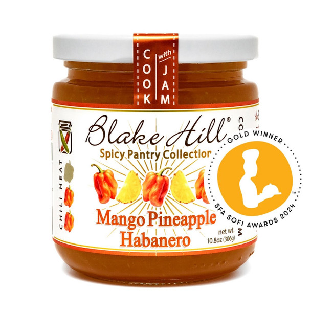 Fresh, local habanero chili peppers are the keynote ingredient in the Mango Pineapple Habanero preserve