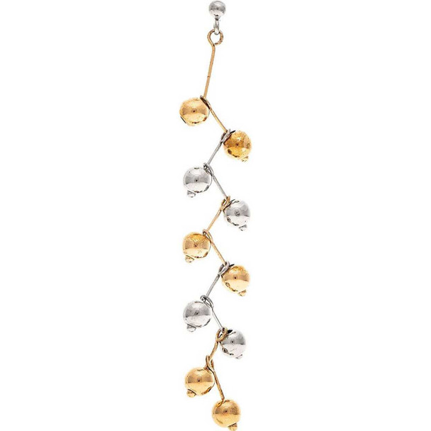 Rain Jewelry Collection Two Tone Zig Zag Ball Link Chain Earring